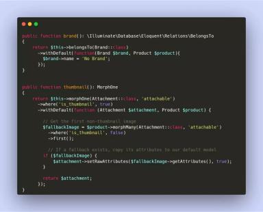 استفاده از متد withDefault در Eloquent برای حذف شرط‌های Null در ریلیشن‌ها